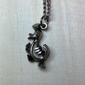 New pewter duck necklace